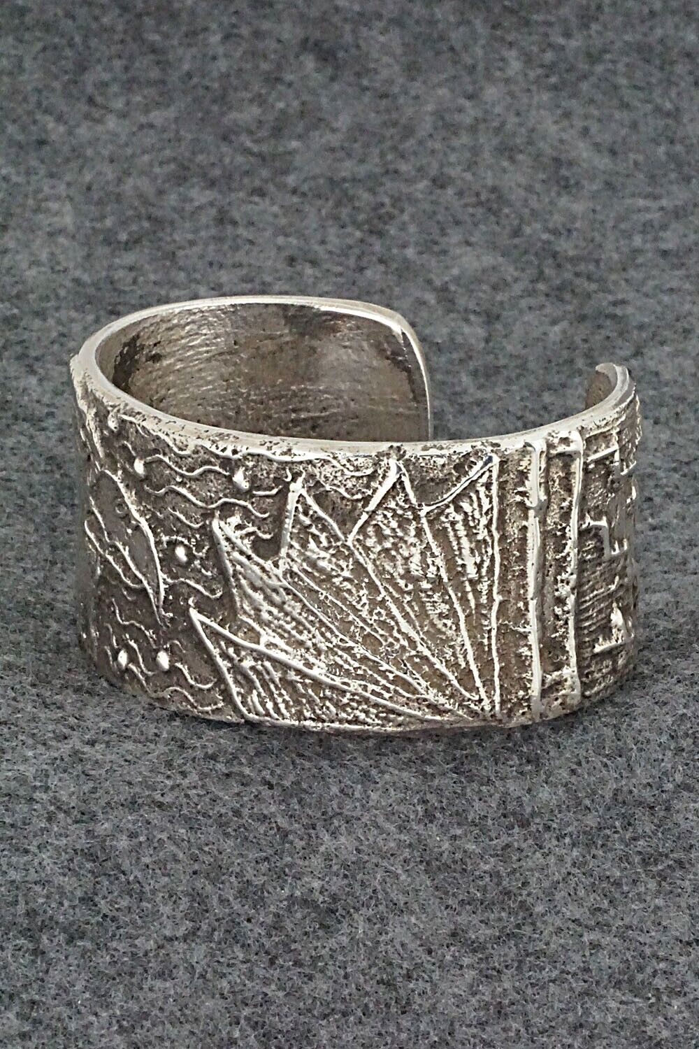 Tufa Cast Sterling Silver Bracelet - Navajo