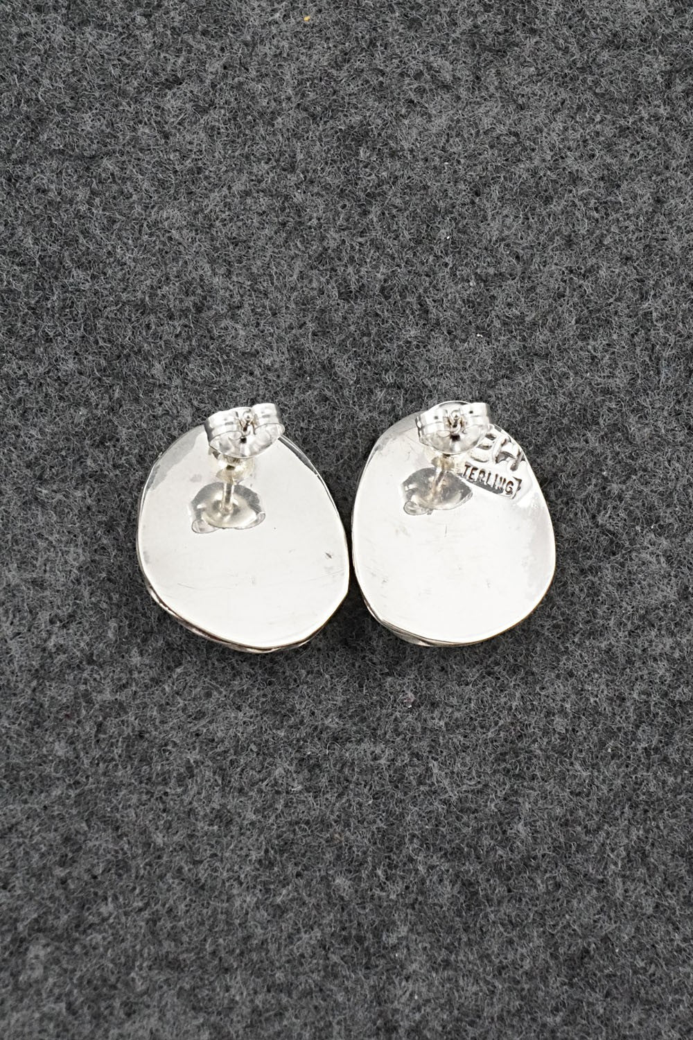 Turquoise & Sterling Silver Earrings - Ernest Hawthorne