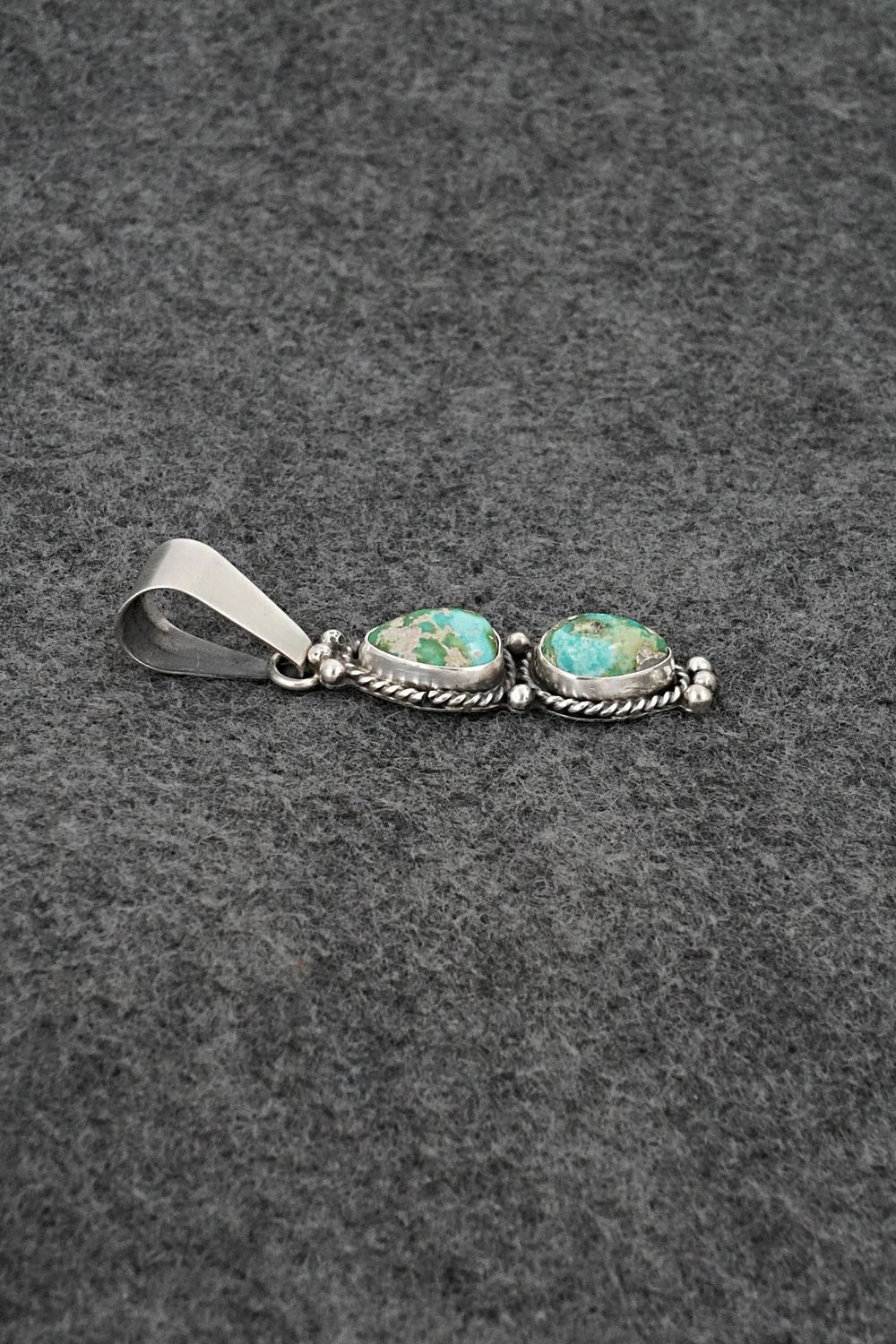 Turquoise & Sterling Silver Pendant - Rena Begay