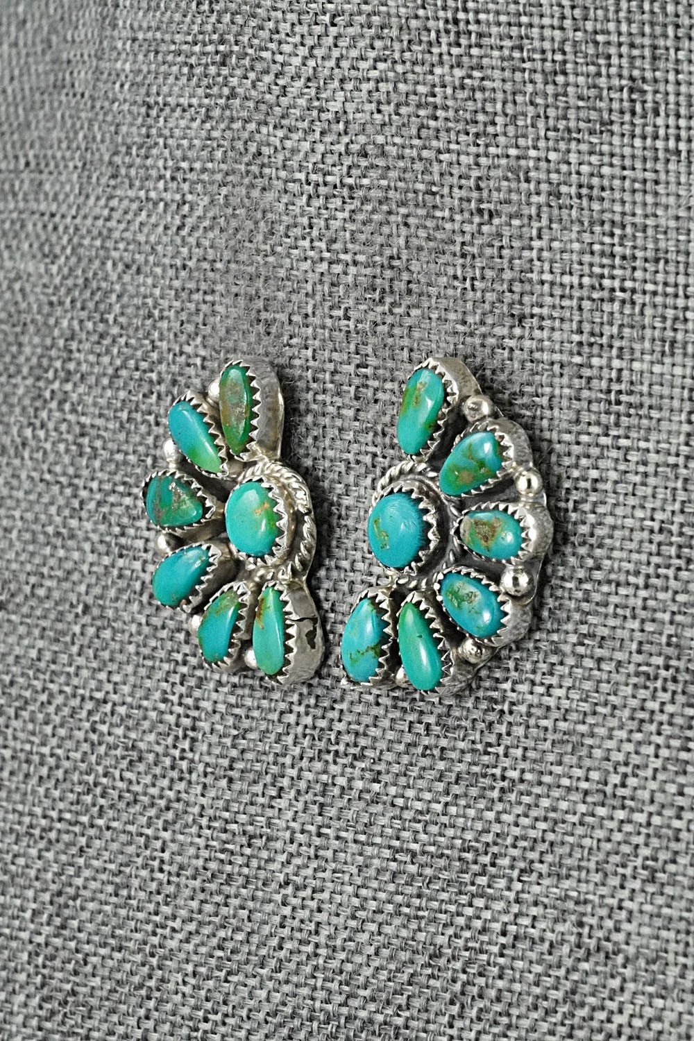Turquoise & Sterling Silver Earrings - Justina Wilson