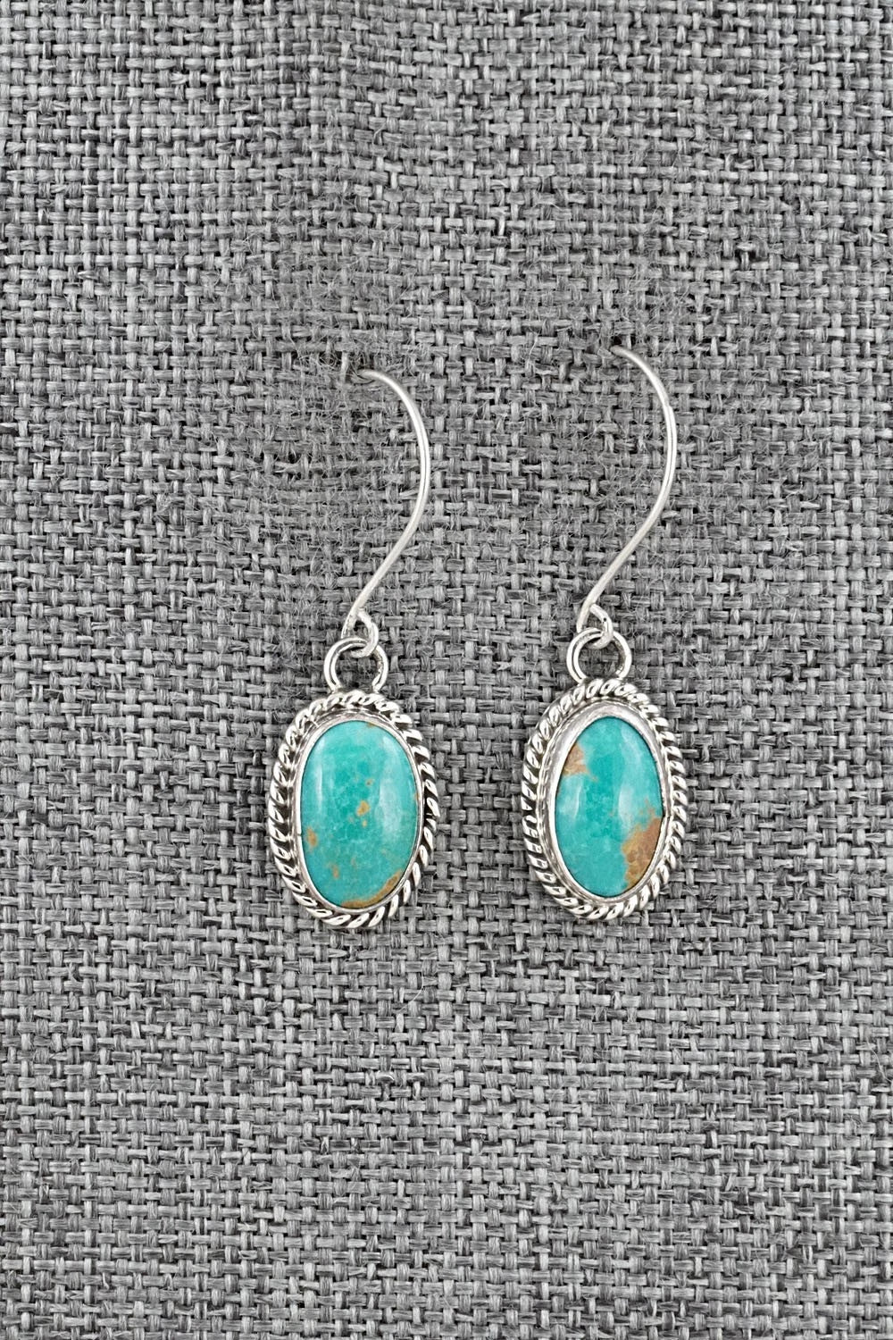 Turquoise & Sterling Silver Earrings - Eugene Gruber