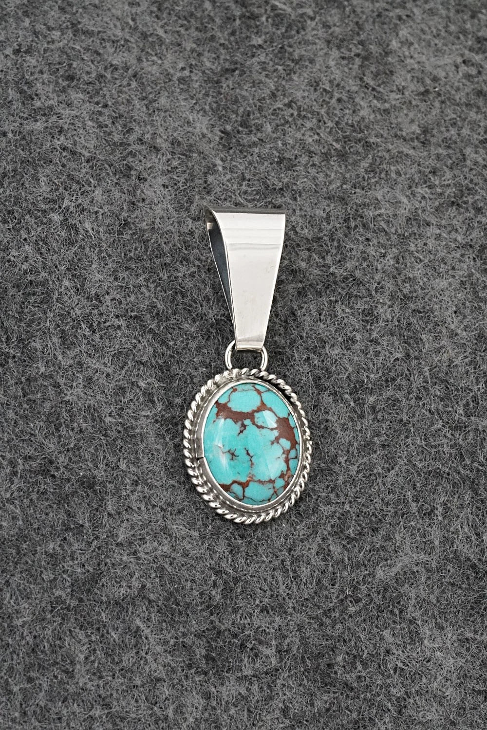 Turquoise & Sterling Silver Pendant - Eugene Gruber