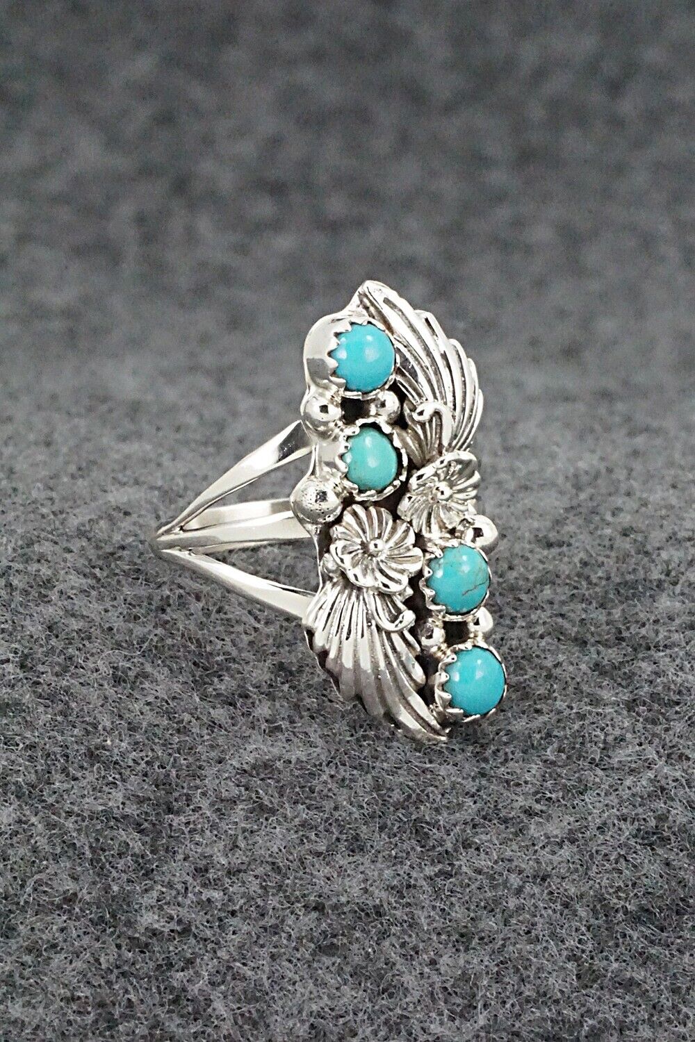 Turquoise & Sterling Silver Ring - Alice Rose Saunders - Size 7.25