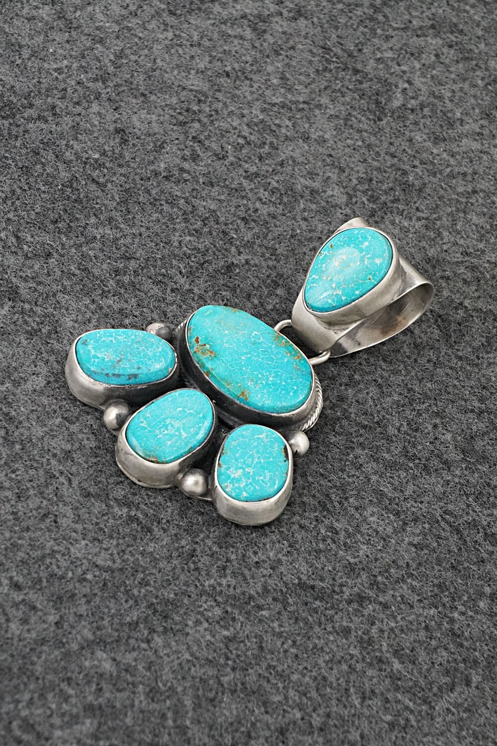Turquoise & Sterling Silver Pendant - Kathleen Livingston