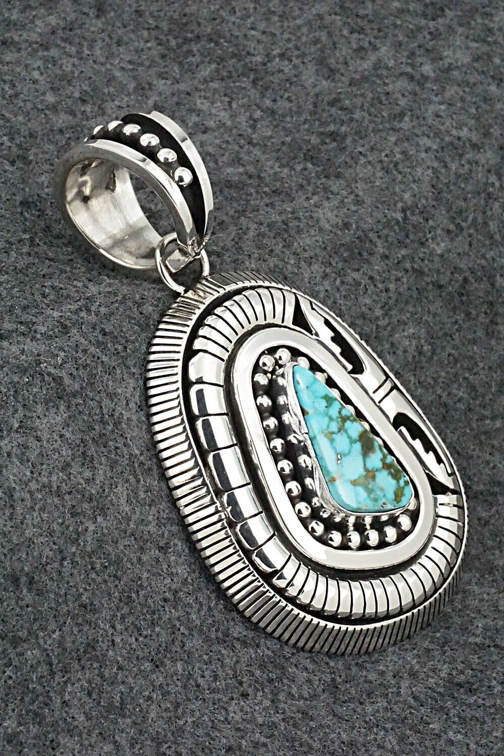Turquoise & Sterling Silver Pendant - Jonathan Nez
