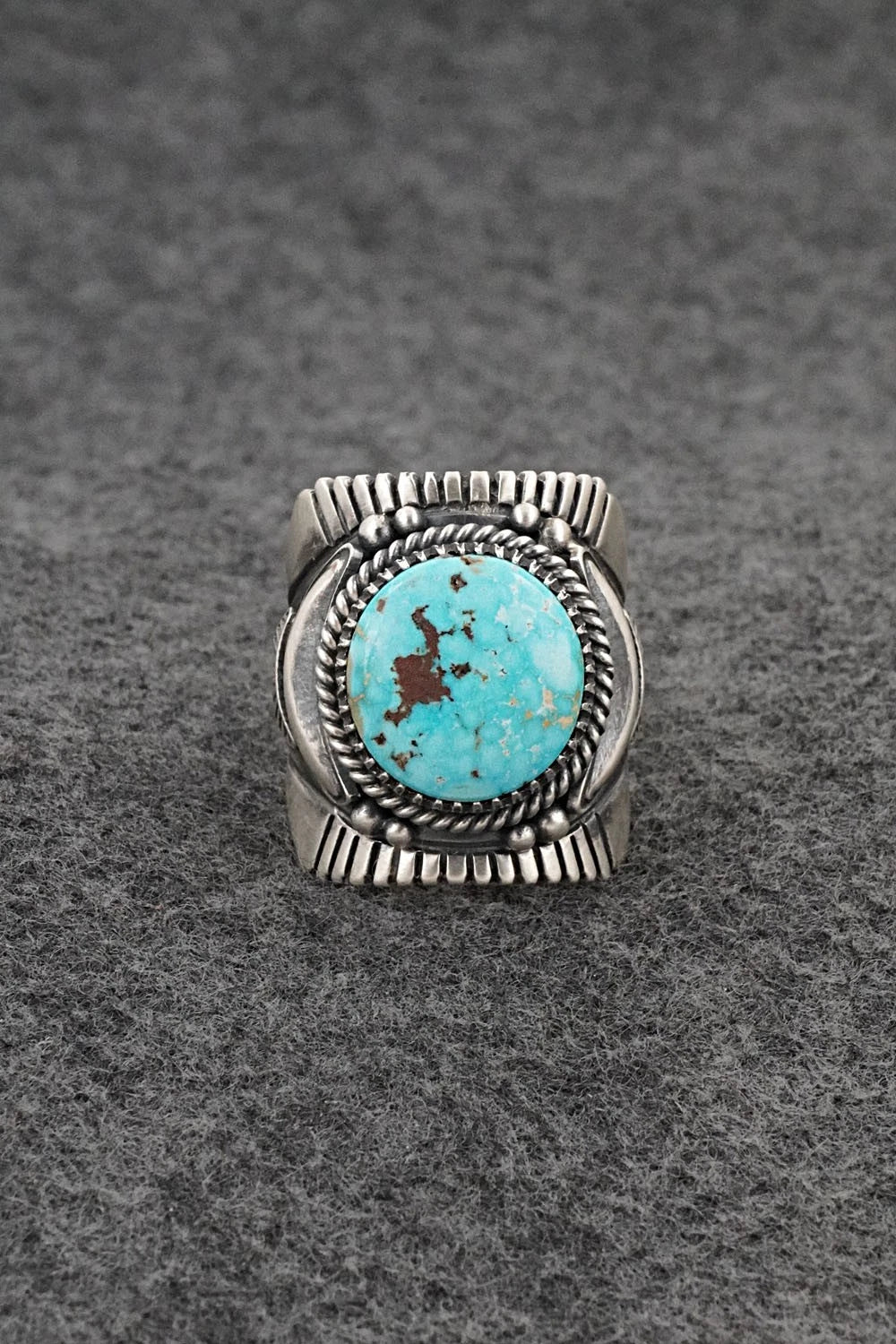 Turquoise & Sterling Silver Ring - Derrick Gordon - Size 10