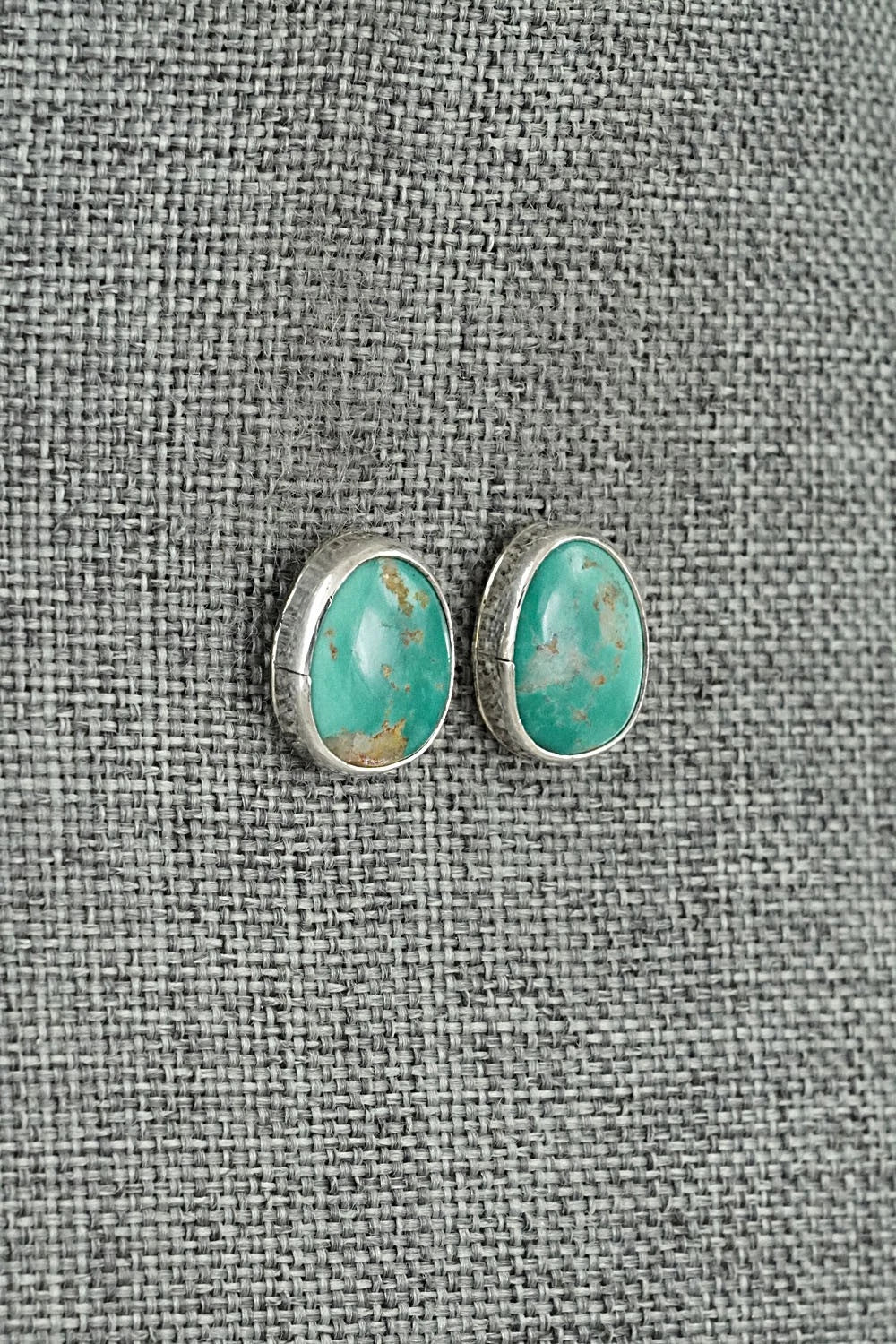 Turquoise & Sterling Silver Earrings - Rosemary Saunders