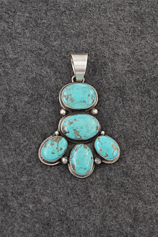 Turquoise & Sterling Silver Pendant - Kathleen Chavez