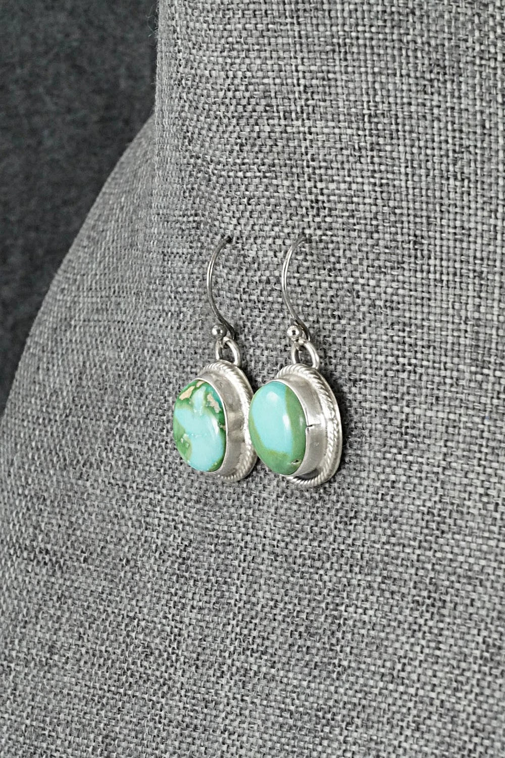 Turquoise & Sterling Silver Necklace and Earrings Set - Bobby Johnson