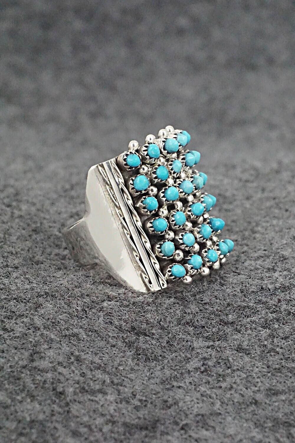 Turquoise & Sterling Silver Ring - Stephen Haloo - Size 9