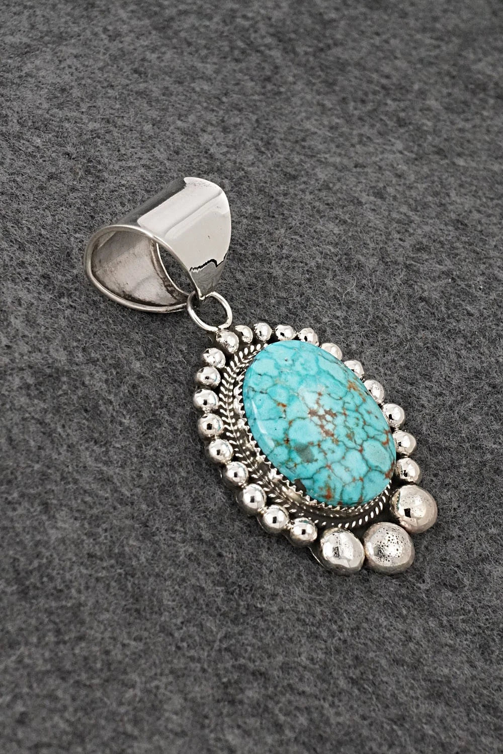 Turquoise and Sterling Silver Pendant - Phil Nez