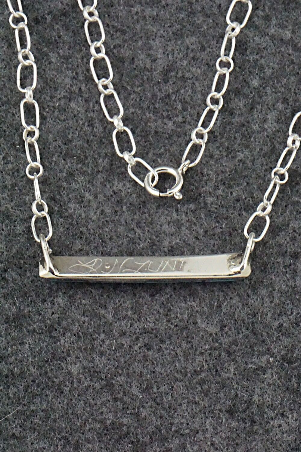 Turquoise & Sterling Silver Necklace - Roland Natachu