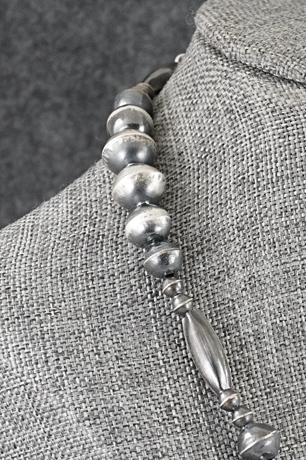 Sterling Silver Navajo Pearl Necklace 18" - Vintage