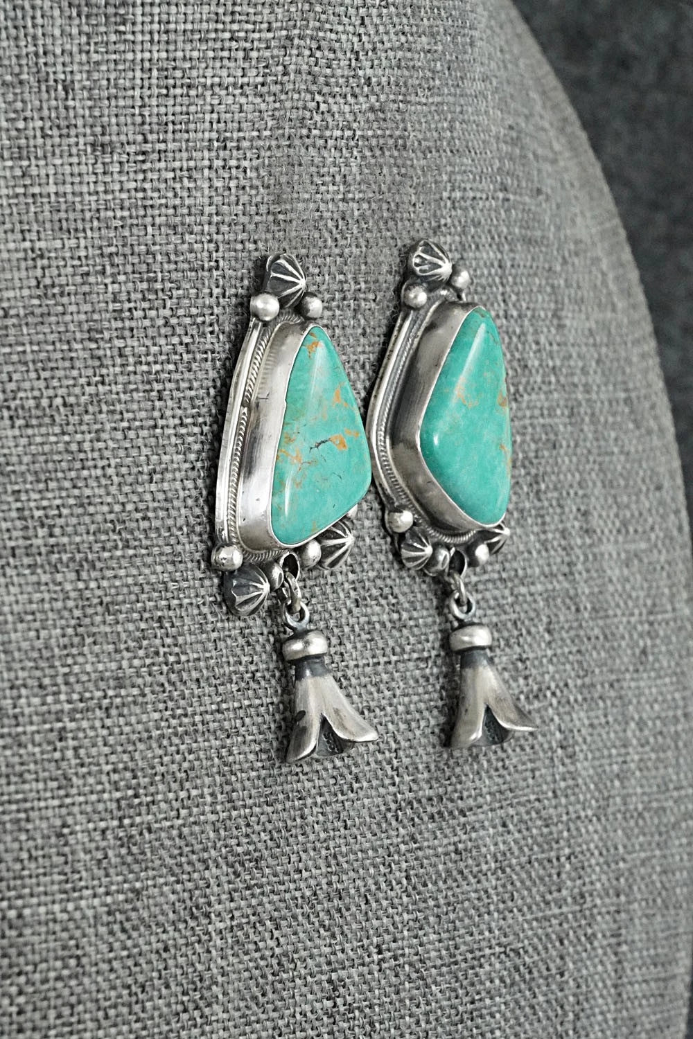 Turquoise & Sterling Silver Earrings - Bobby Johnson