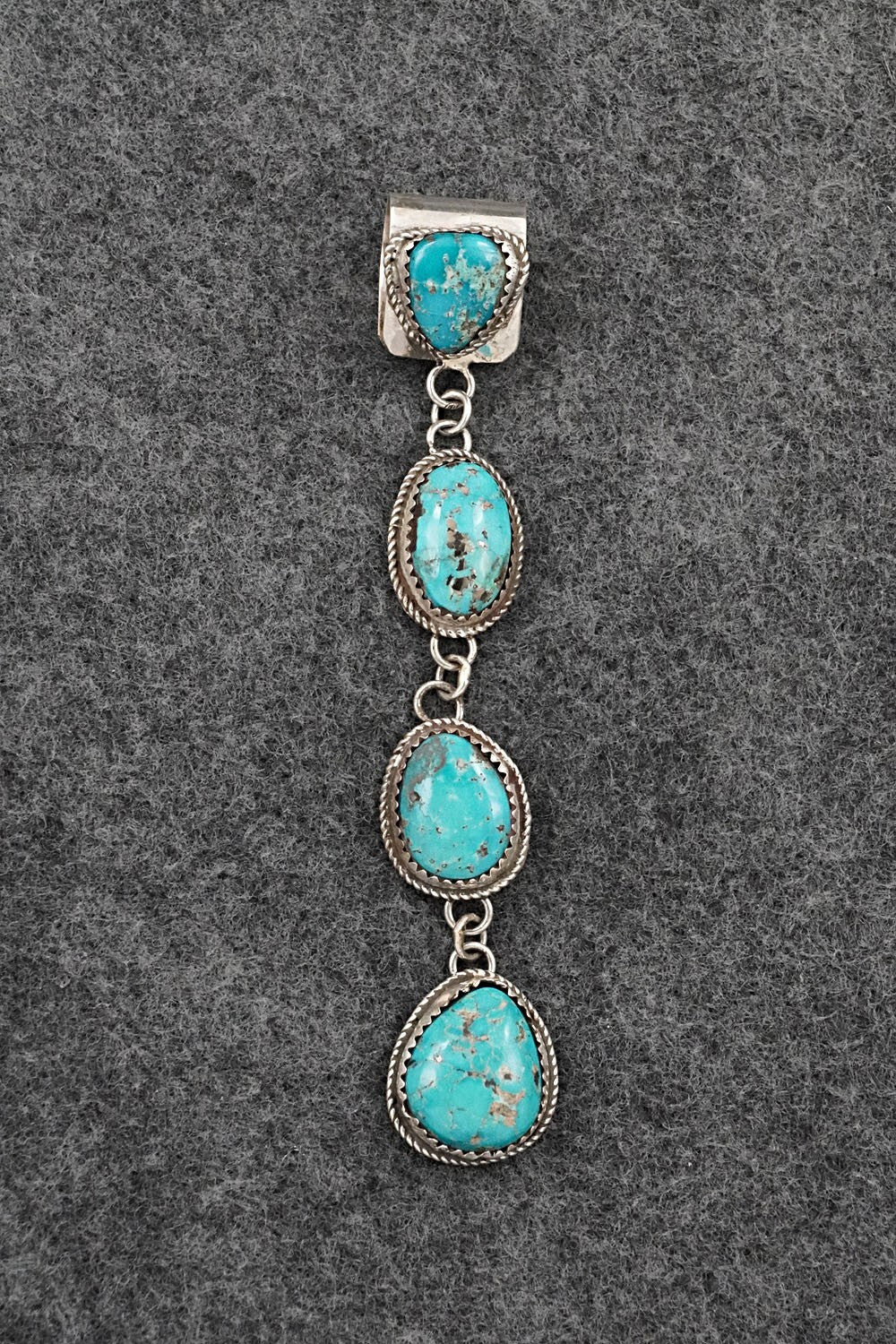 Turquoise & Sterling Silver Pendant - Ernest Hawthorne