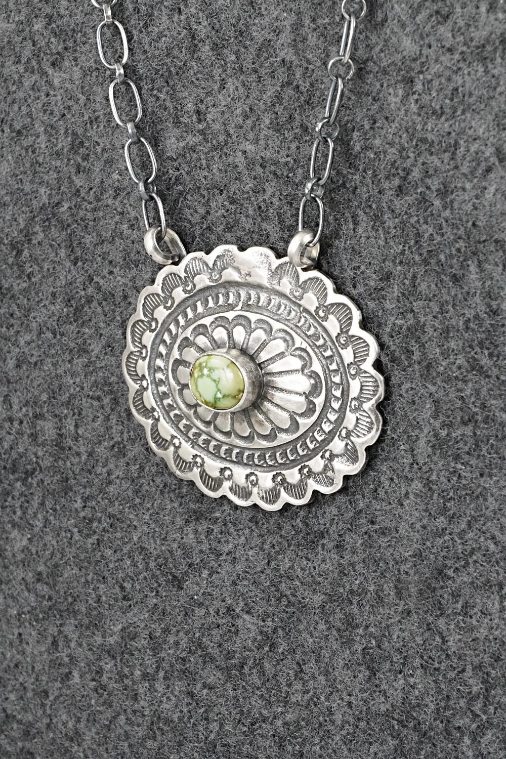 Turquoise & Sterling Silver Necklace - Adrienne Gordon