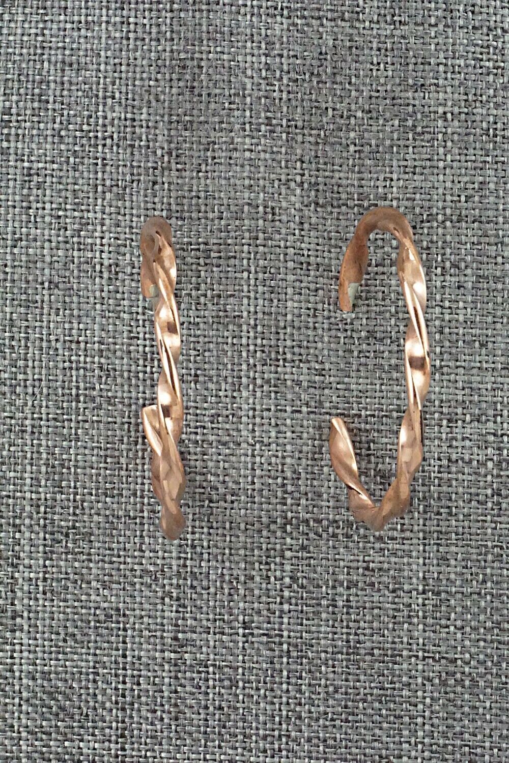 Copper Hoop Earrings - Elaine Tahe