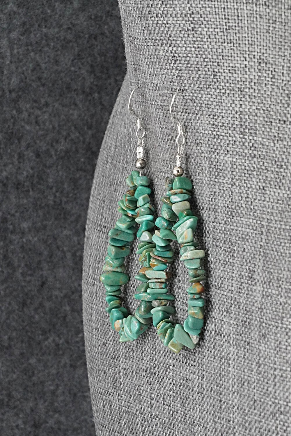 Turquoise & Sterling Silver Earrings - Doreen Jake