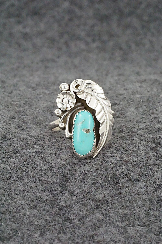 Turquoise & Sterling Silver Ring - Helena Martinez - Size 7.75