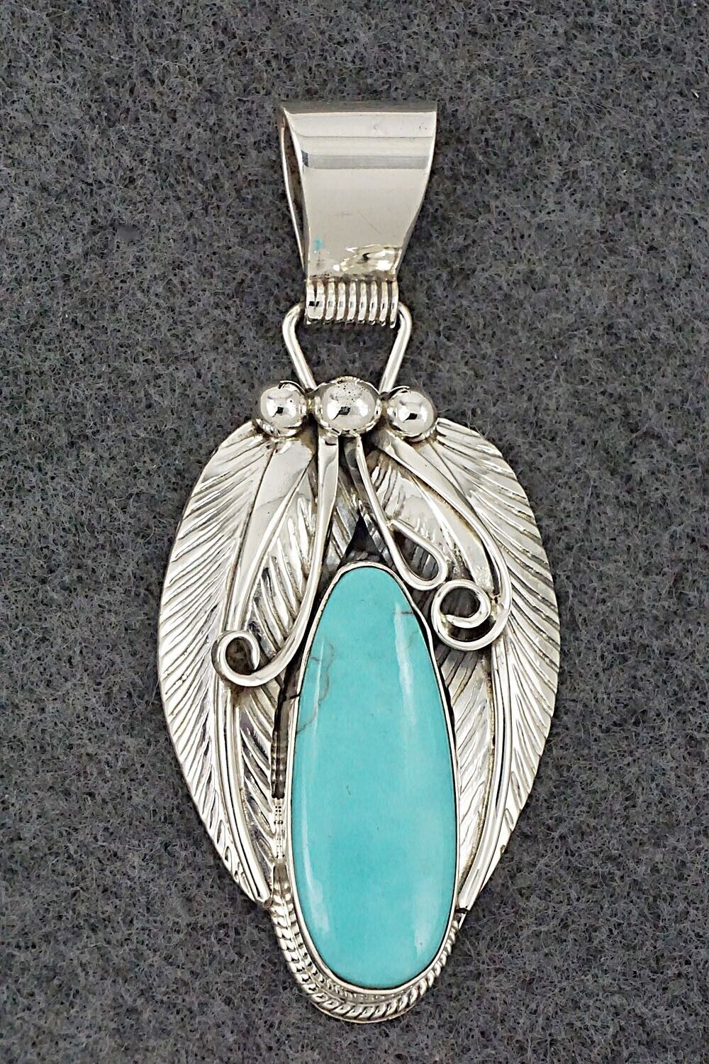 Turquoise & Sterling Silver Pendant - Davey Morgan
