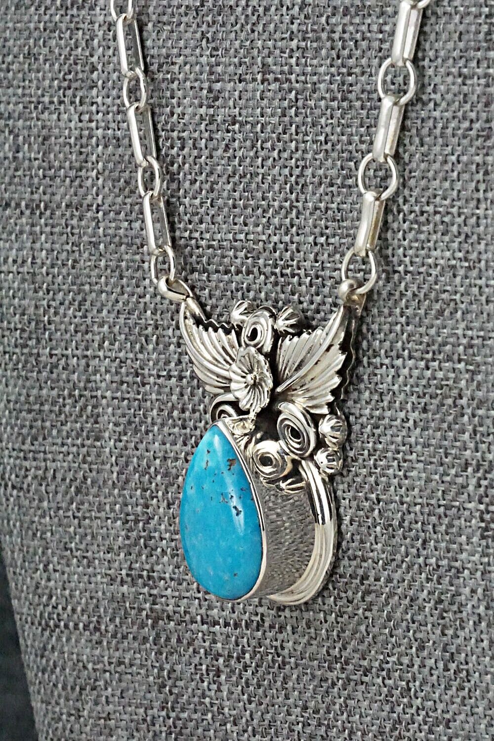 Turquoise & Sterling Silver Necklace - Loretta Delgarito