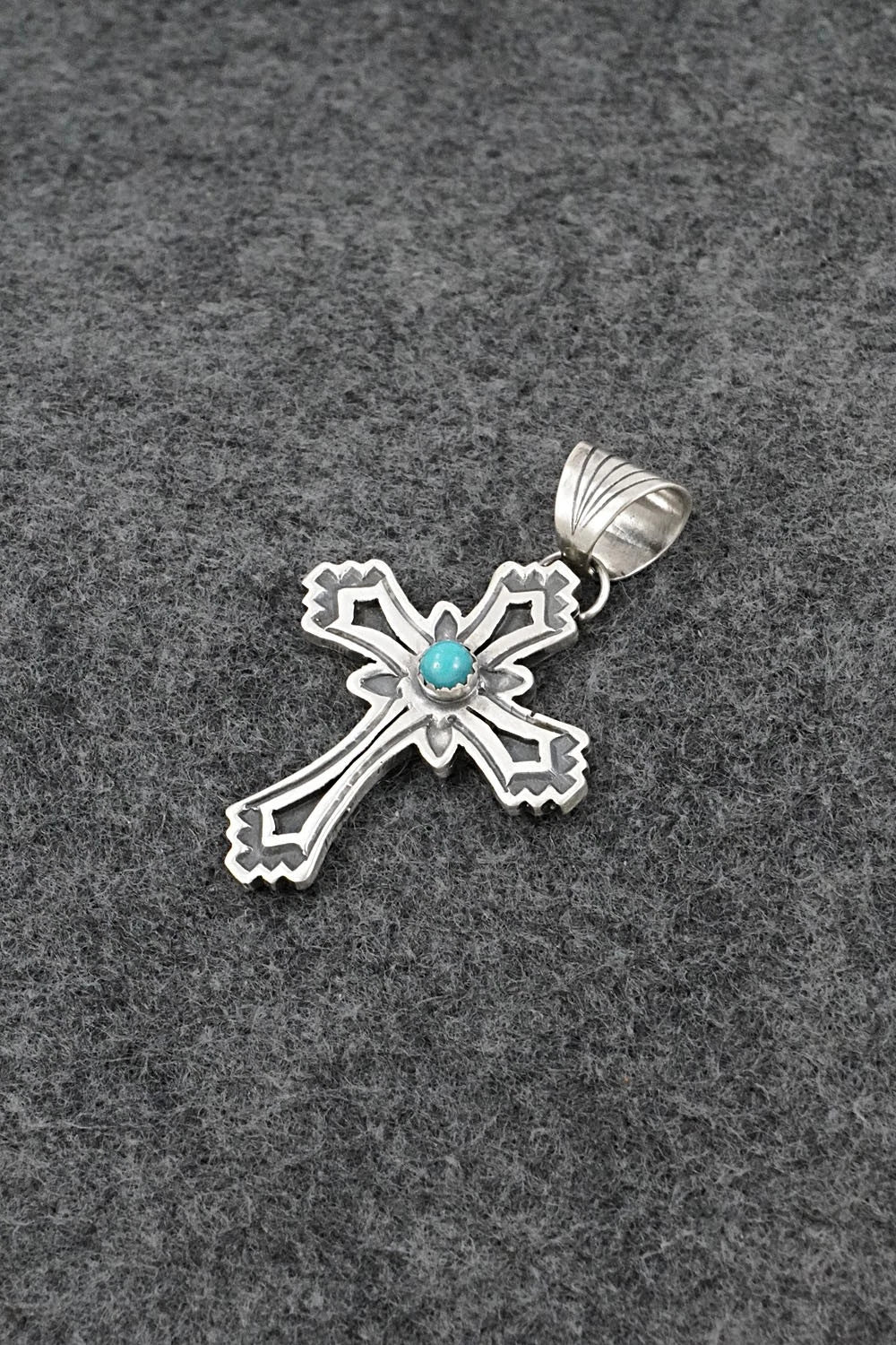Turquoise & Sterling Silver Pendant - Robertson Martinez