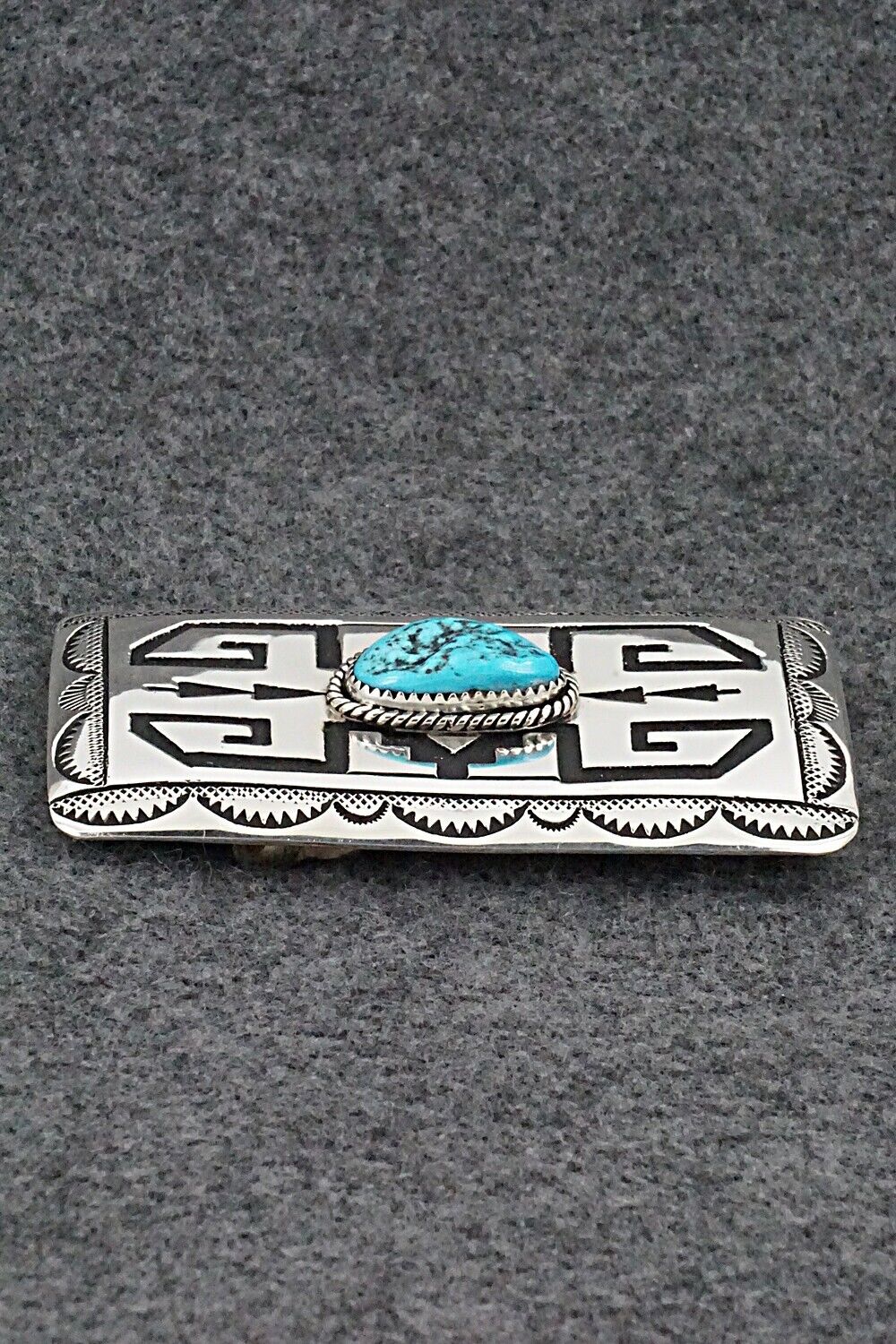 Turquoise & Sterling Silver Belt Buckle - Rosita Singer