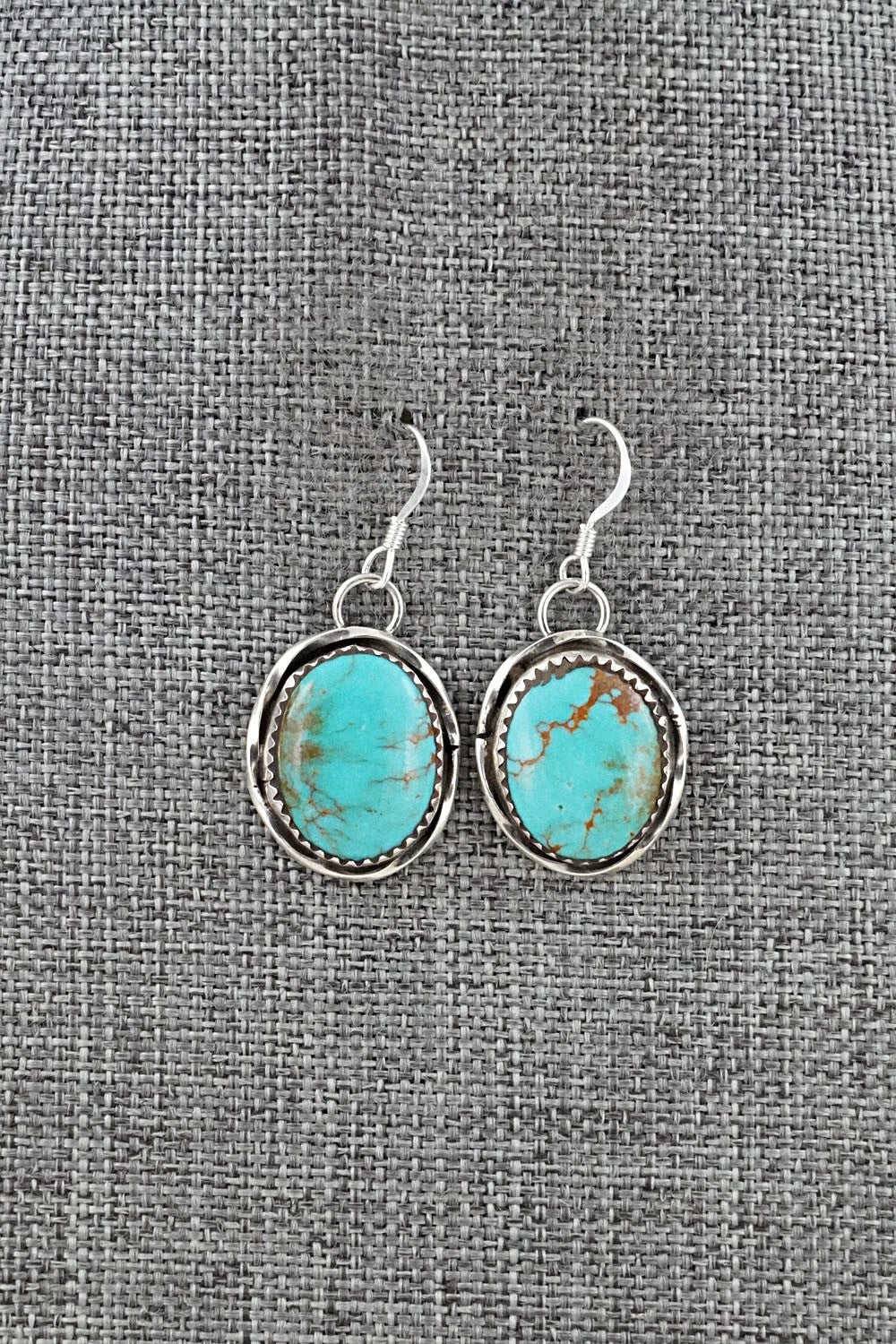 Turquoise & Sterling Silver Earrings - Ernest Hawthorne