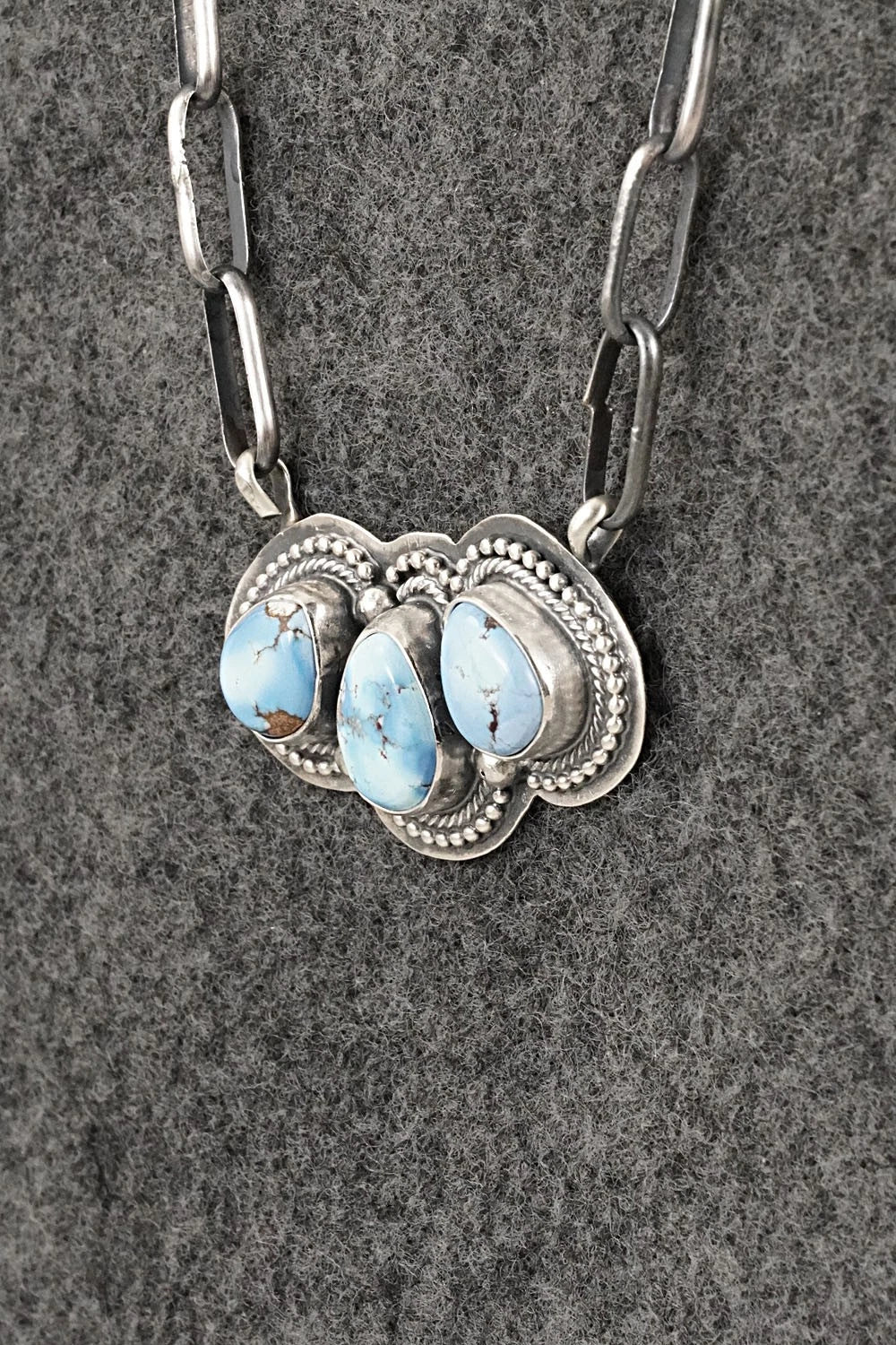 Turquoise & Sterling Silver Necklace - Darrin Livingston
