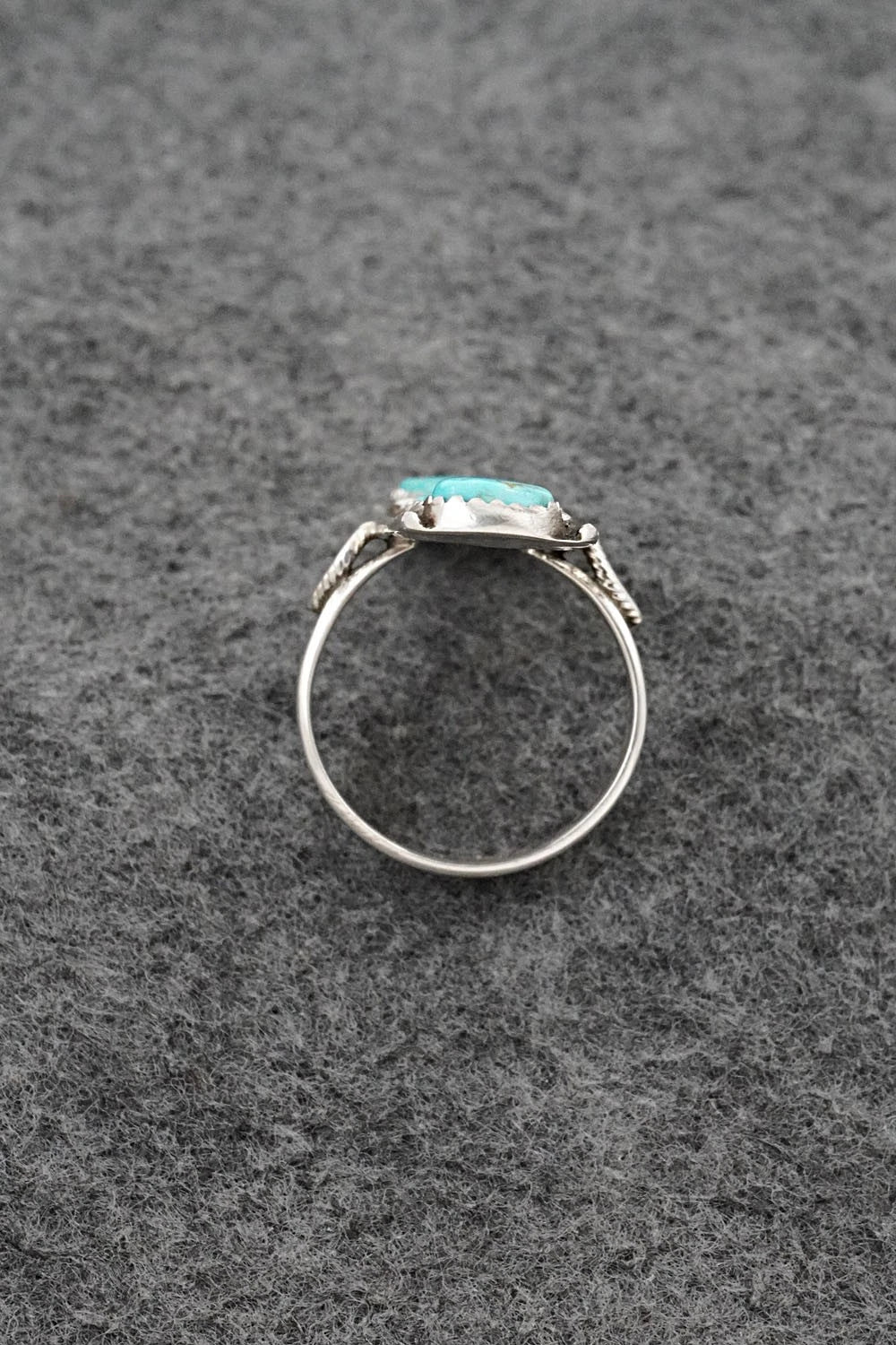 Turquoise & Sterling Silver Ring - Priscilla Reeder - Size 8.5