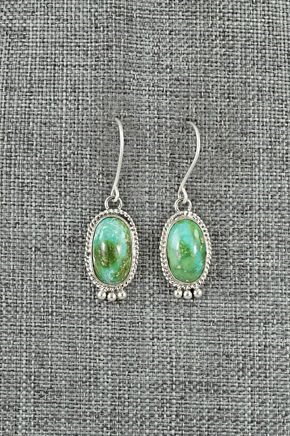 Turquoise & Sterling Silver Earrings - Eugene Gruber