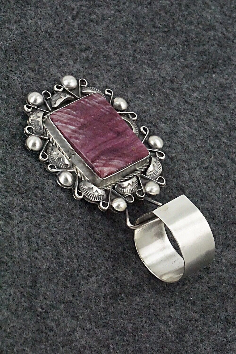 Spiny Oyster and Sterling Silver Pendant - Wilson Dawes