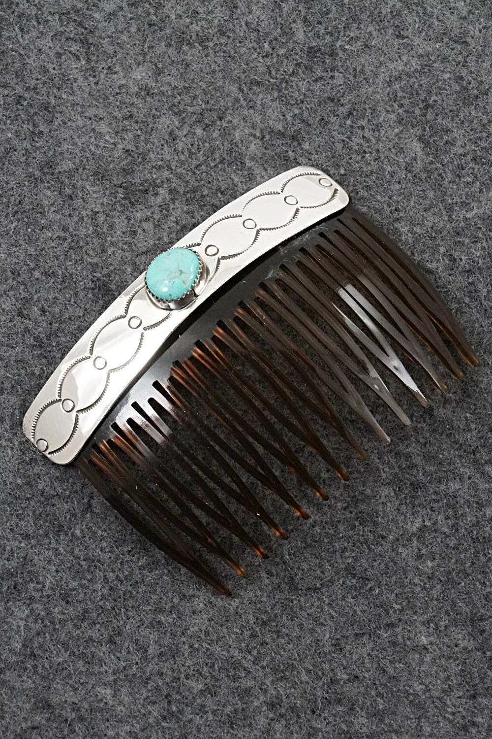 Turquoise & Sterling Silver Hair Combs - Jolene Begay