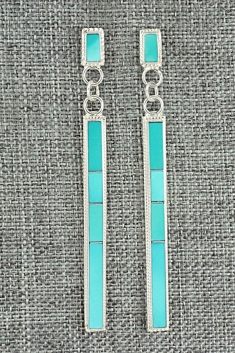 Turquoise & Sterling Silver Earrings - Ricky Booqua