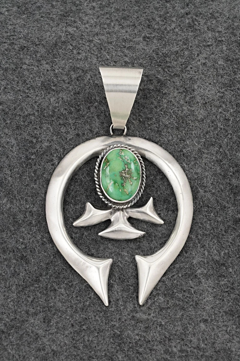 Turquoise & Sterling Silver Pendant - Eugene Gruber