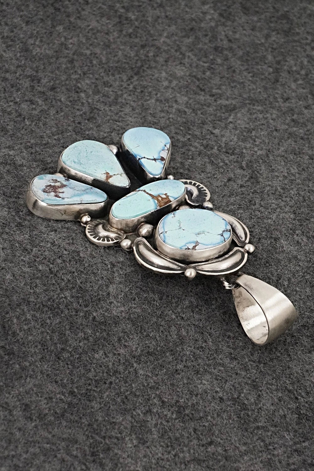 Turquoise & Sterling Silver Pendant and Earrings Set - Darrin Livingston