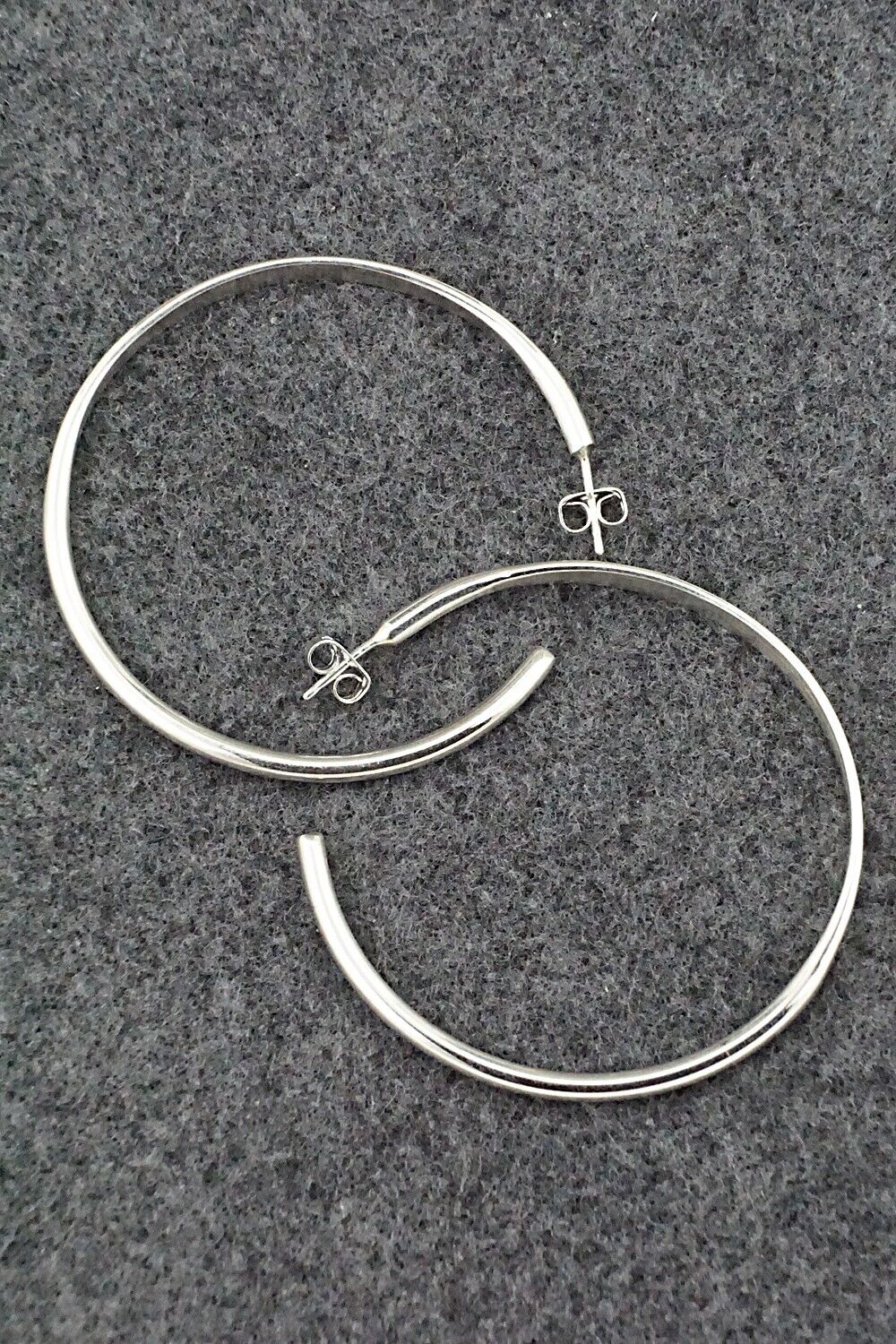 Sterling Silver Hoop Earrings - Elaine Tahe