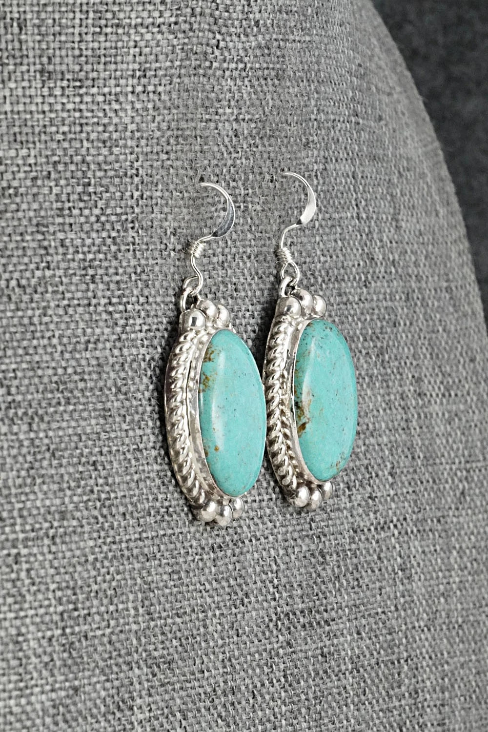 Turquoise & Sterling Silver Earrings - Antwone Brown