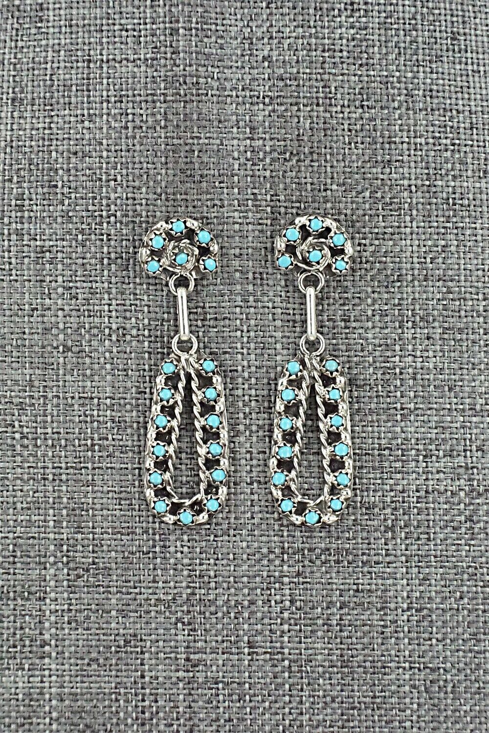 Turquoise & Sterling Silver Earrings - Randy Hooee