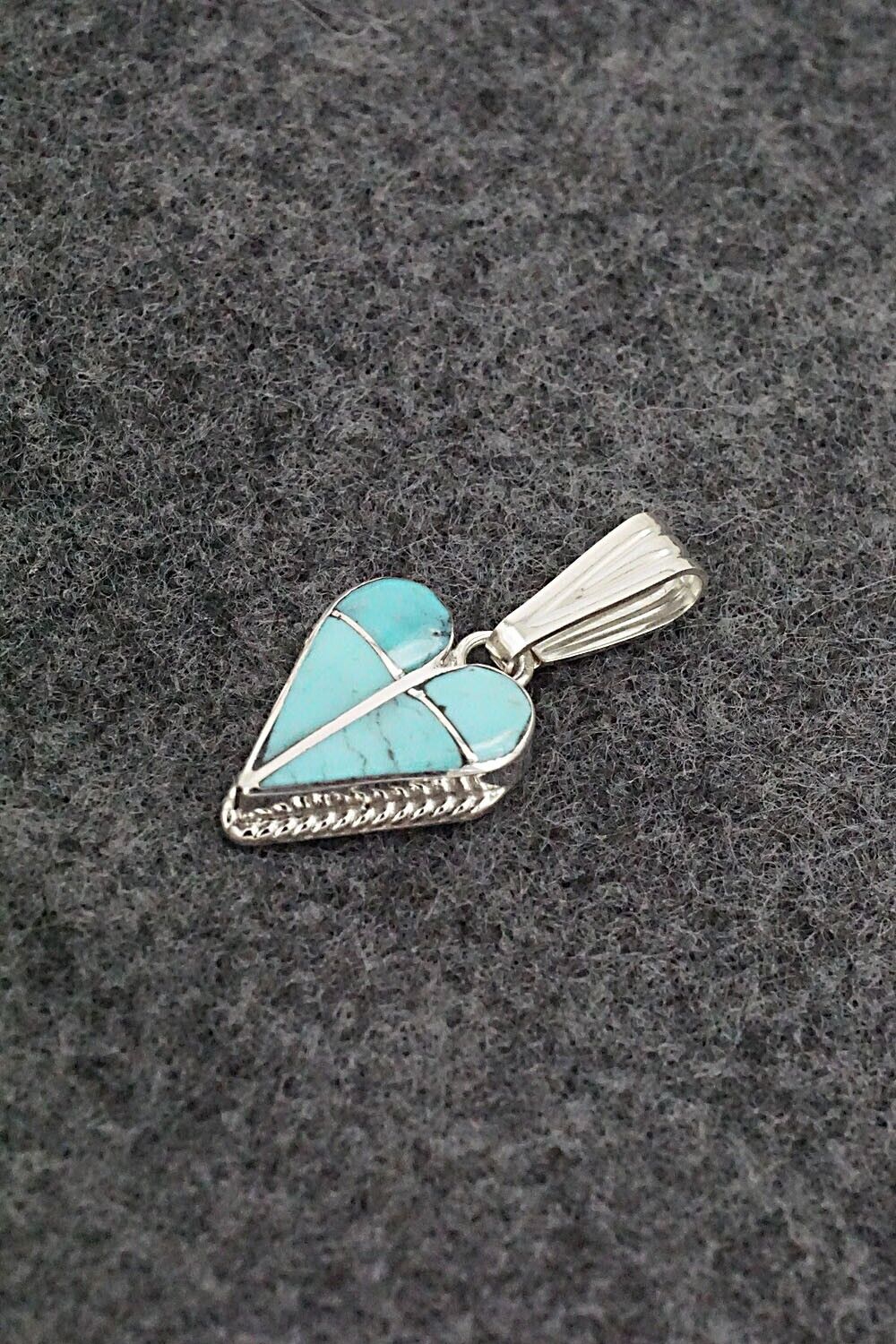 Turquoise & Sterling Silver Pendant - Velda Nastacio