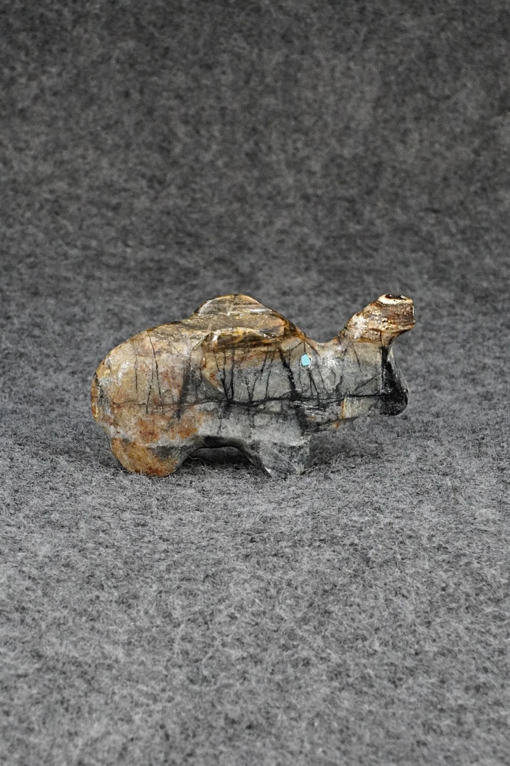 Elephant Zuni Fetish Carving - Calvert Bowannie
