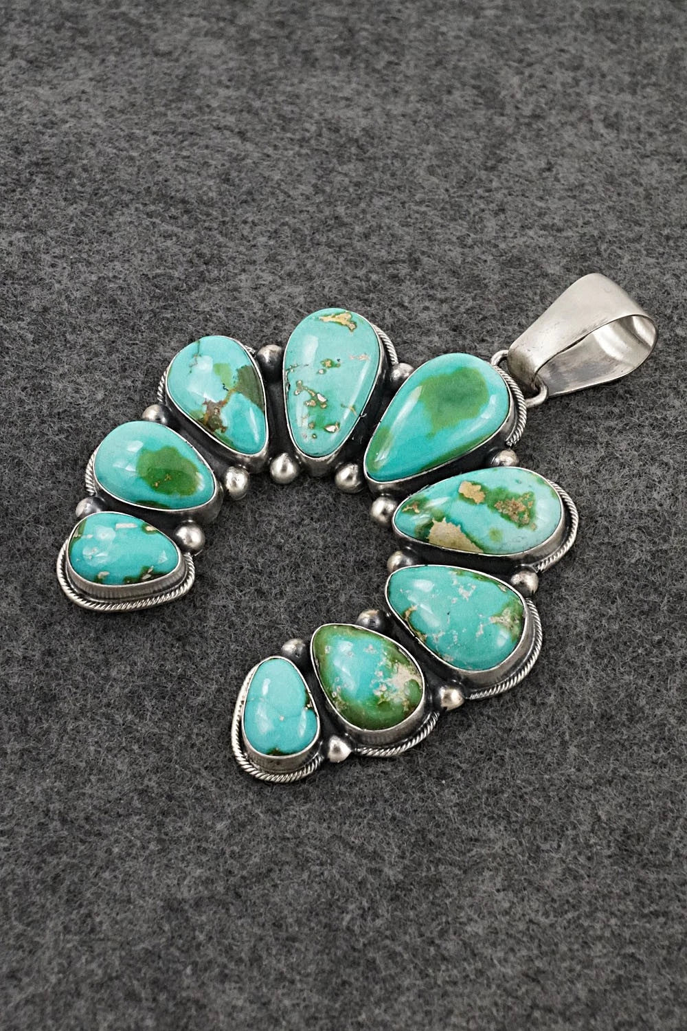 Turquoise & Sterling Silver Pendant - Paul Livingston
