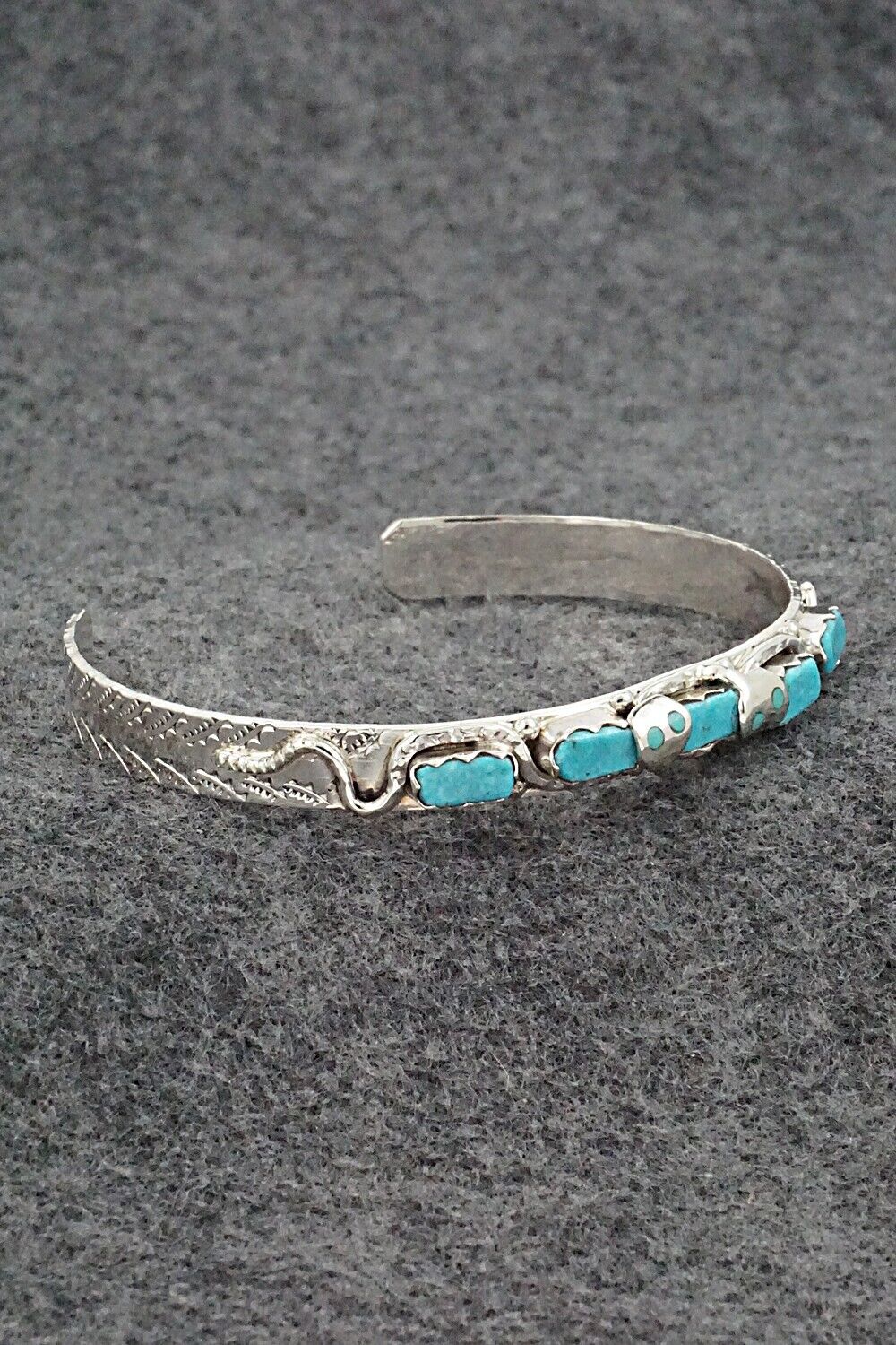 Turquoise & Sterling Silver Bracelet - Joy Calavaza