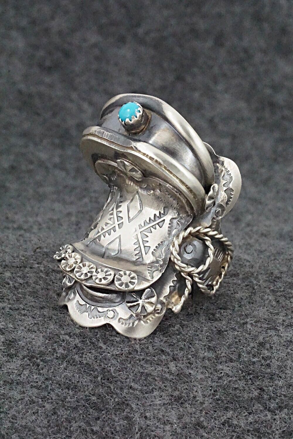Turquoise & Sterling Silver Ring - Tim Yazzie - Size 9
