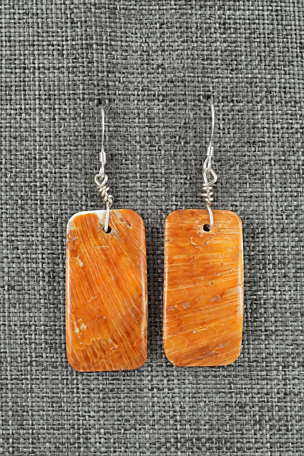Spiny Oyster & Sterling Silver Earrings - Louise Joe