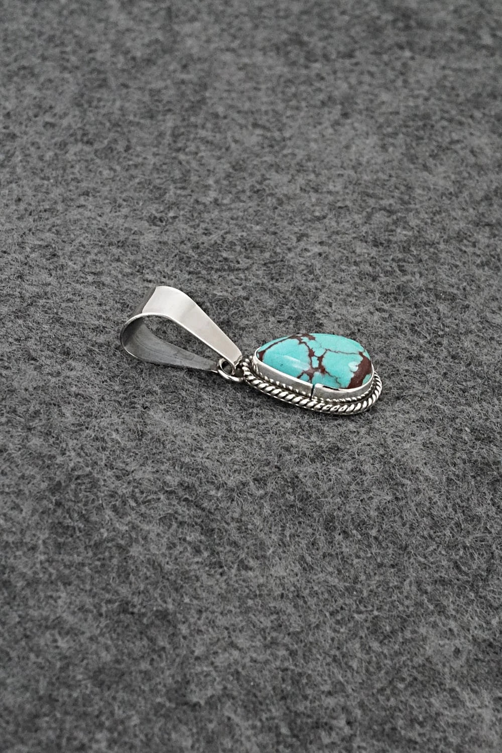 Turquoise & Sterling Silver Pendant - Eugene Gruber