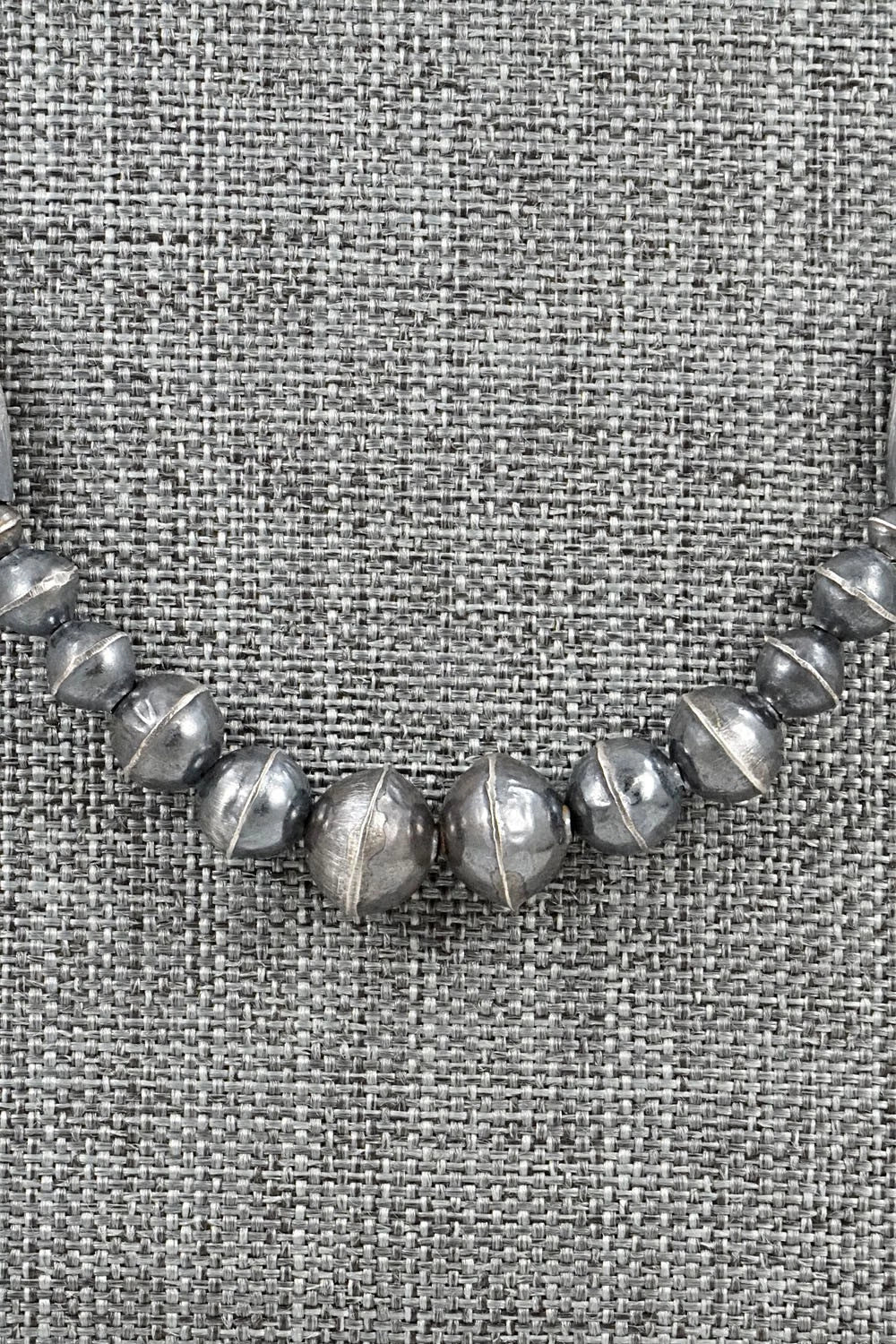 Sterling Silver Navajo Pearl Necklace 24" - Vintage