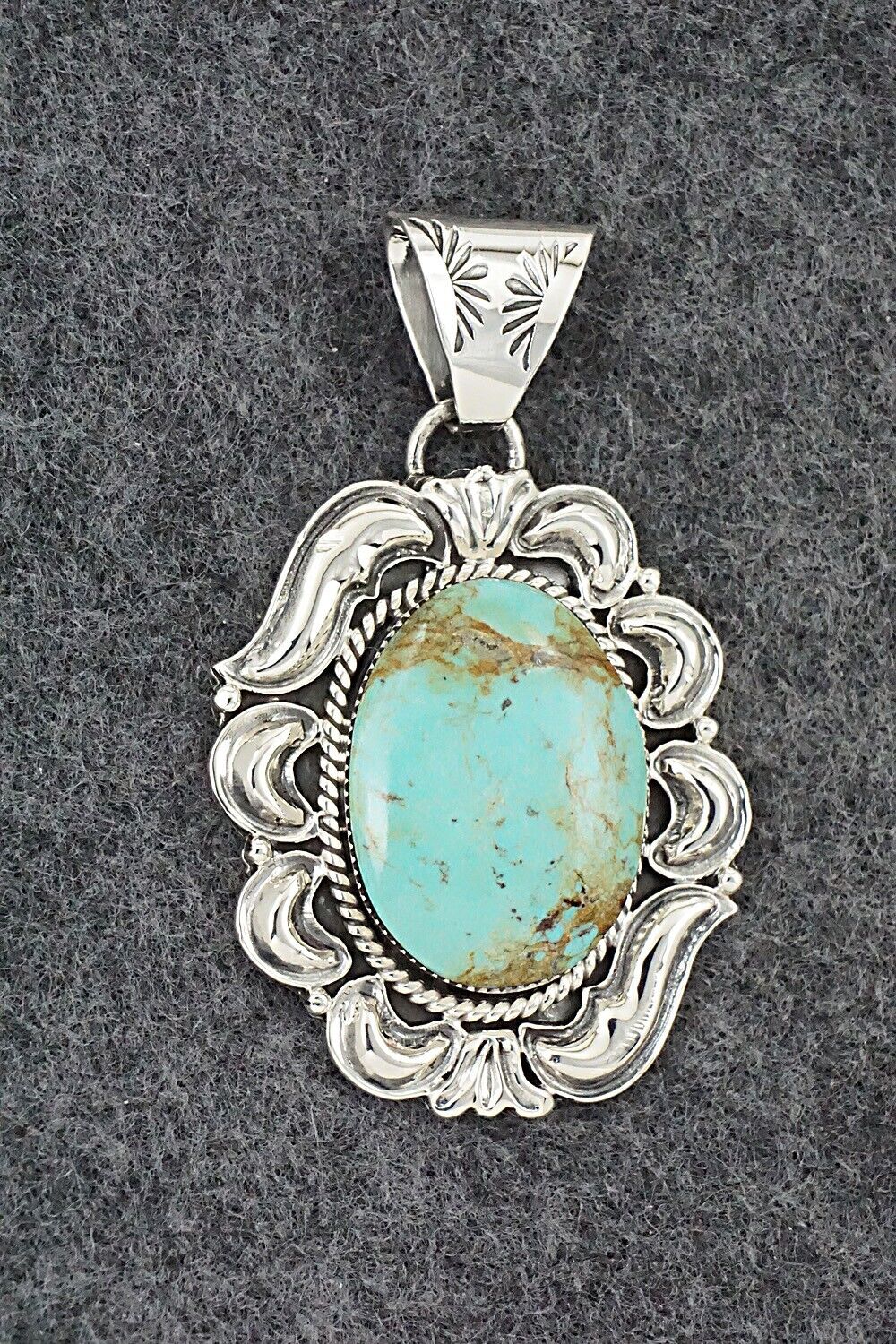 Turquoise & Sterling Silver Pendant - Harold Becenti