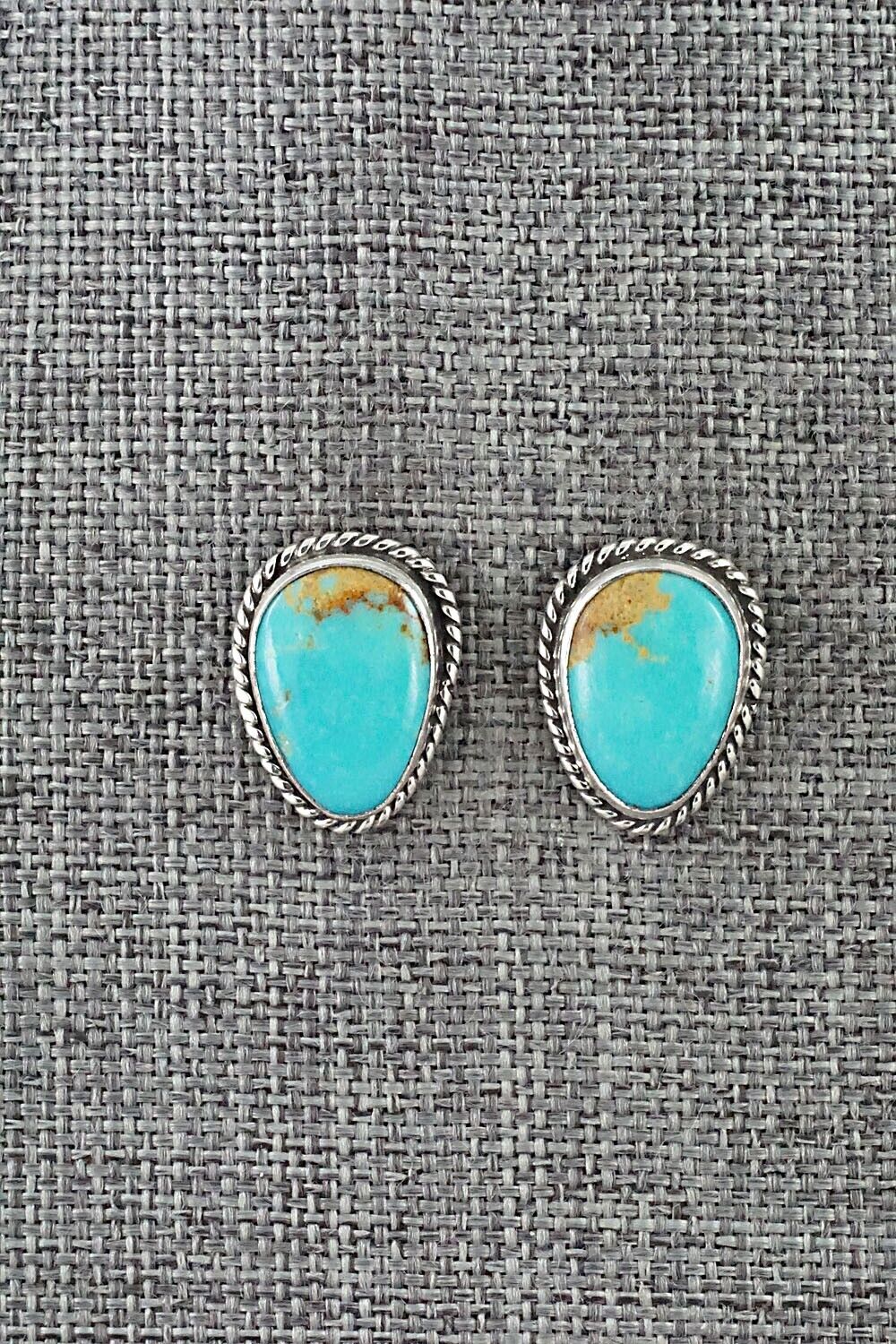 Turquoise & Sterling Silver Earrings - Marco Begaye