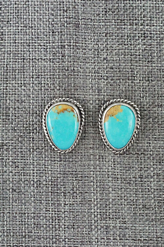 Turquoise & Sterling Silver Earrings - Marco Begaye